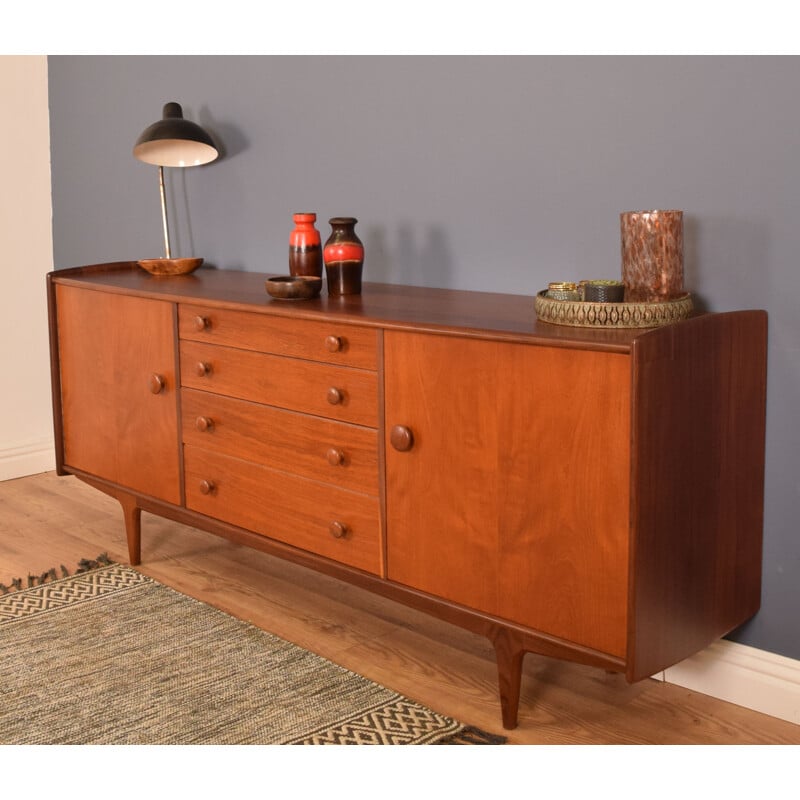 Mid century long teak sideboard by A.Younger for Afromosia
