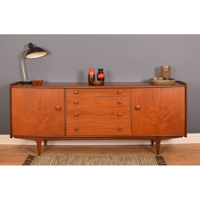 Mid century long teak sideboard by A.Younger for Afromosia