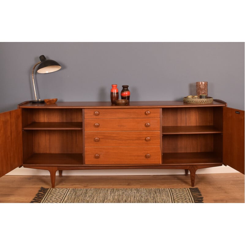 Mid century long teak sideboard by A.Younger for Afromosia