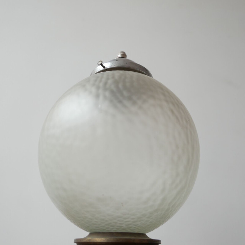 Mid century diffused glass pendant light Germany, 1950s