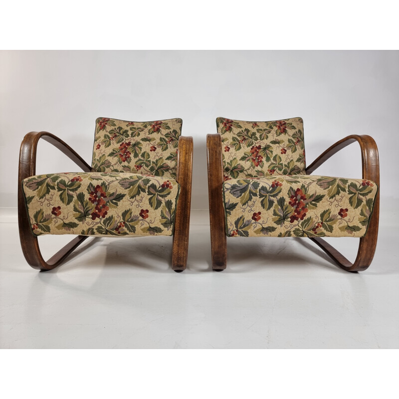 Mid century armchairs H 269 by Jindrich Halabala, Czech Republic 1930s