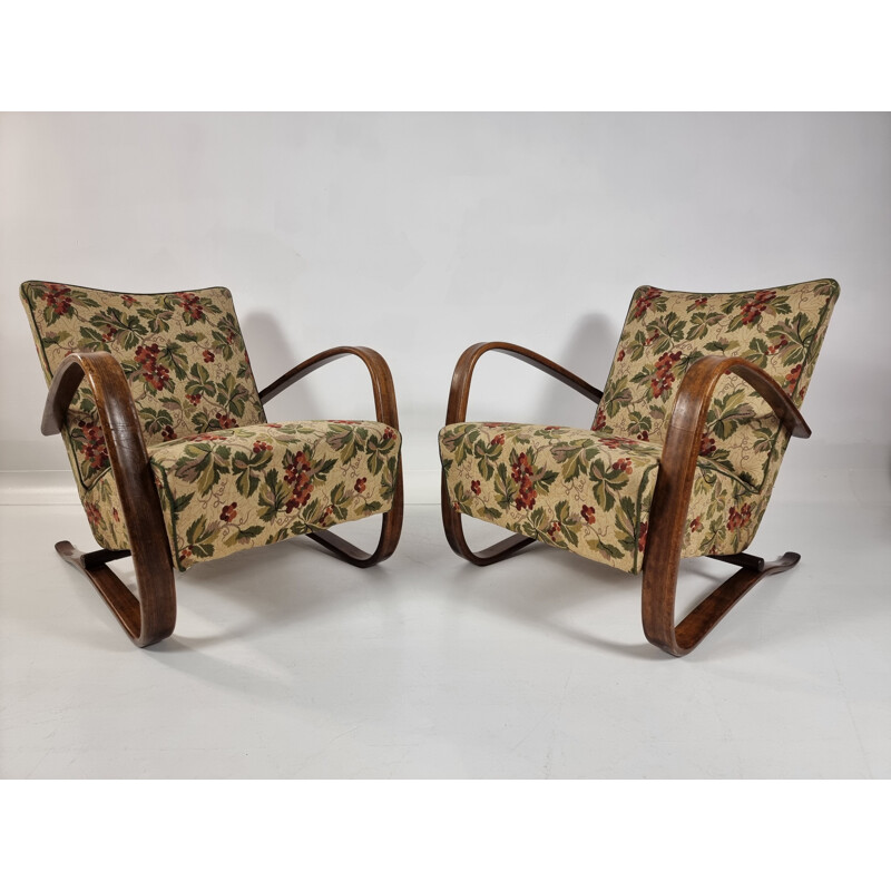 Mid century armchairs H 269 by Jindrich Halabala, Czech Republic 1930s