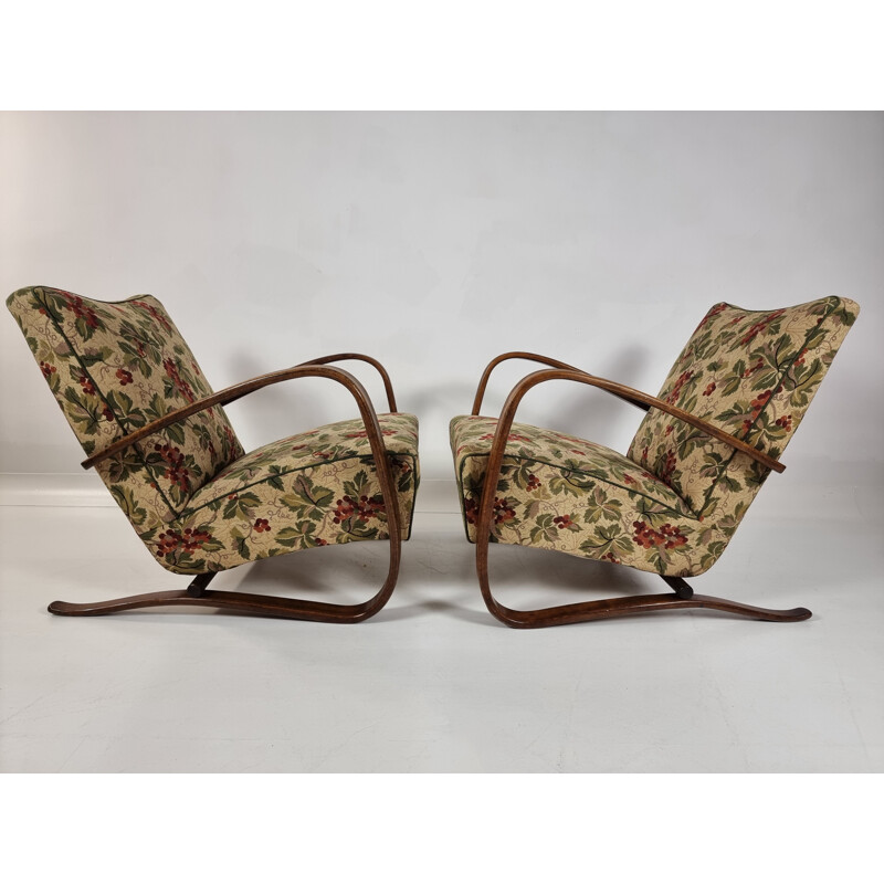 Mid century armchairs H 269 by Jindrich Halabala, Czech Republic 1930s