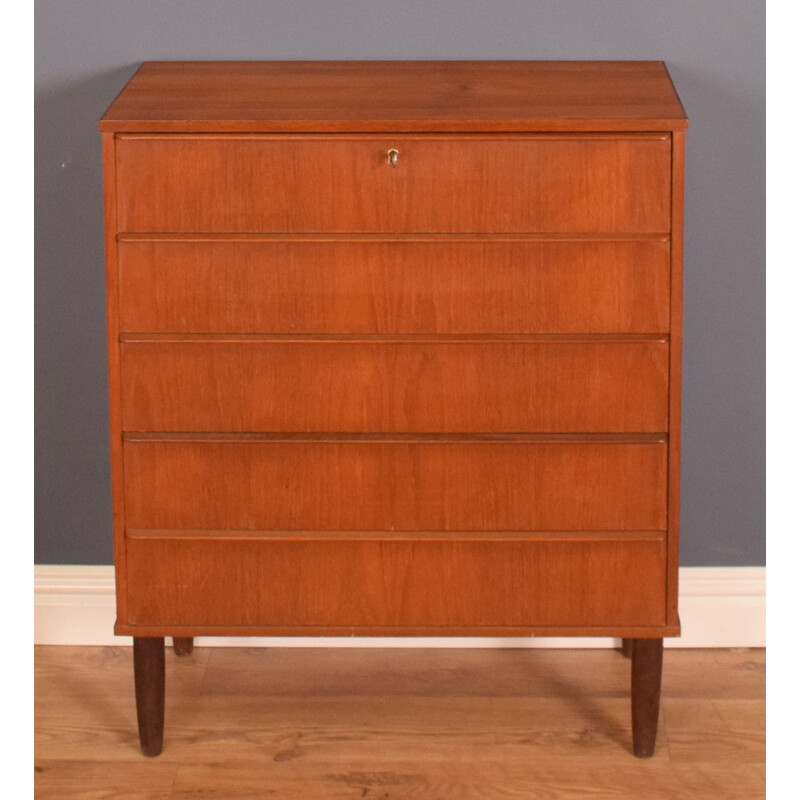 Vintage teak danish chest of drawers, 1960s