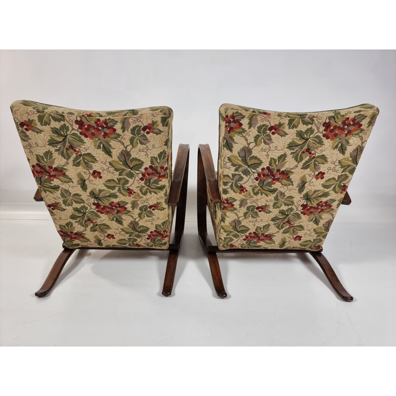 Mid century armchairs H 269 by Jindrich Halabala, Czech Republic 1930s