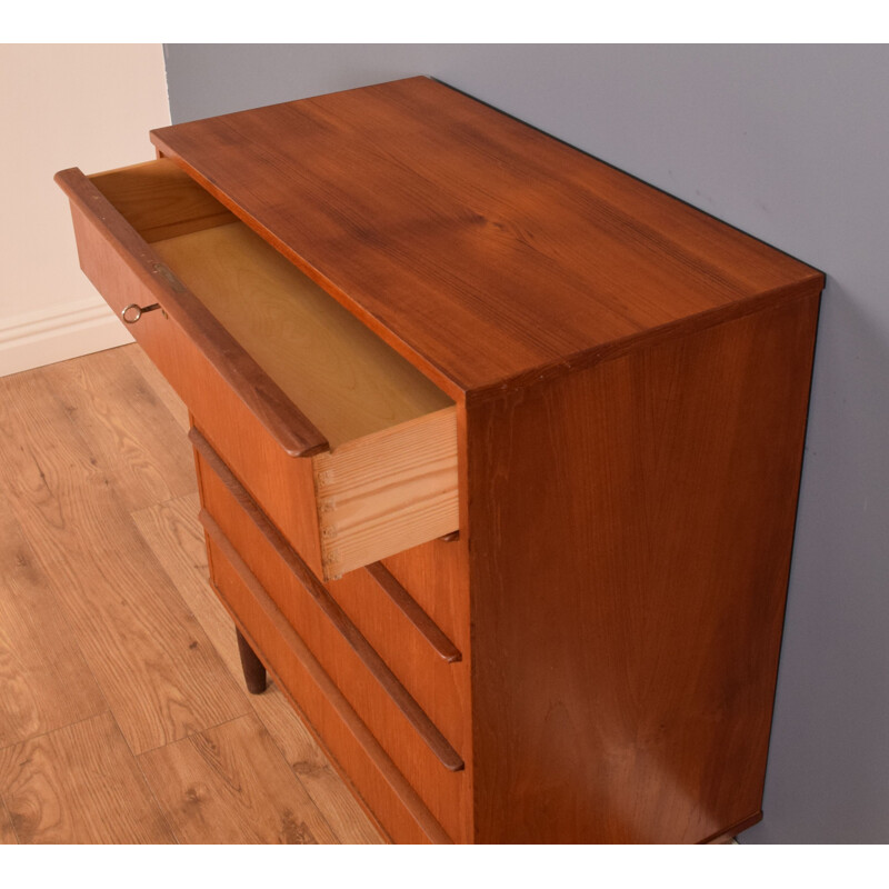 Vintage teak danish chest of drawers, 1960s