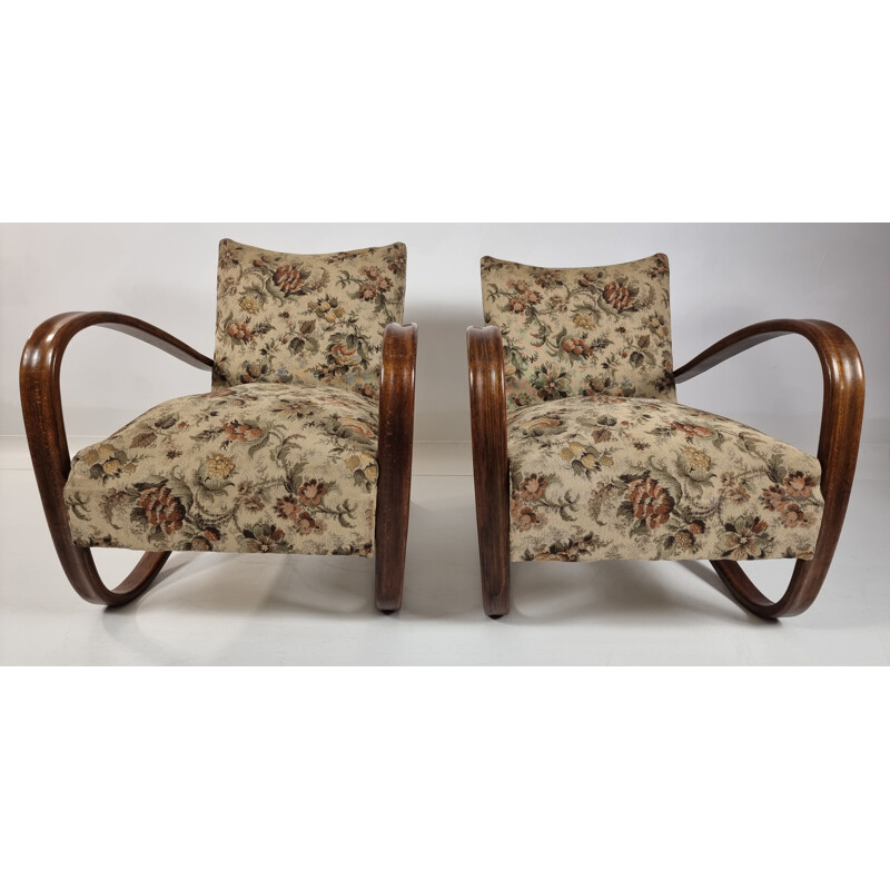 Mid century armchairs H 269 by Jindrich Halabala, 1930s