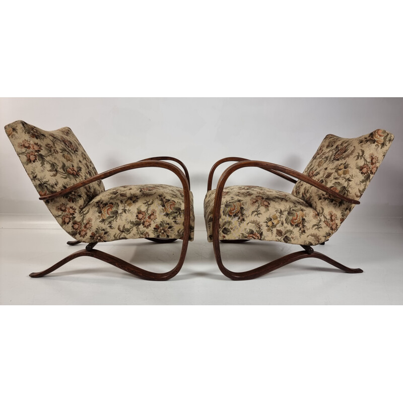 Mid century armchairs H 269 by Jindrich Halabala, 1930s