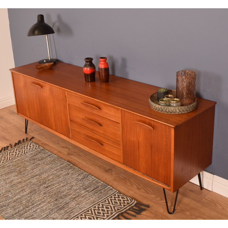 Mid century teak sideboard on hairpin legs for Jentique, 1960s