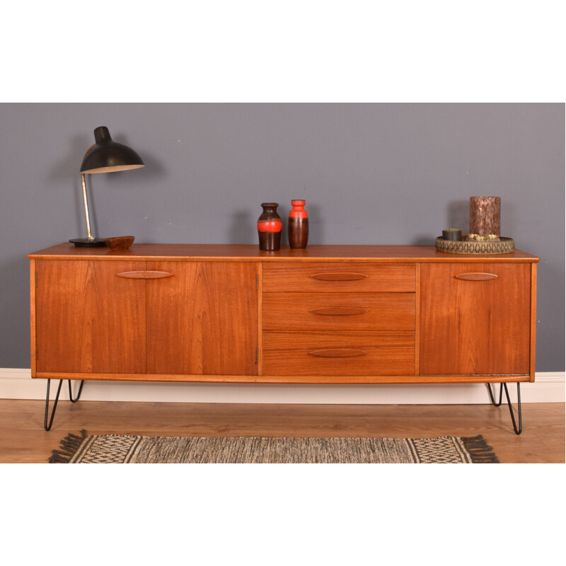 Mid century teak sideboard on hairpin legs for Jentique, 1960s