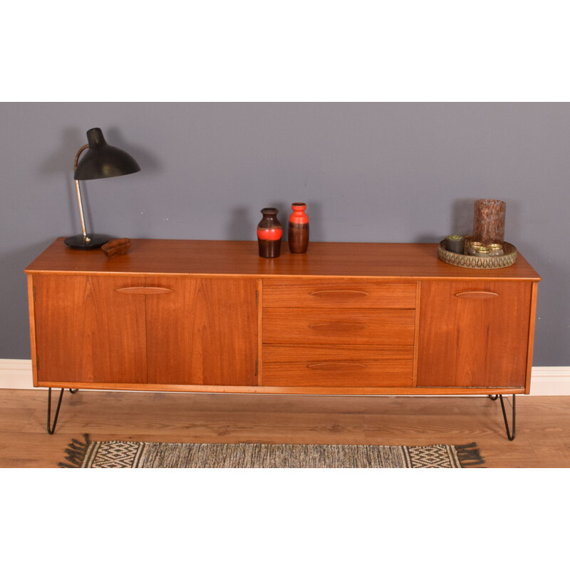 Mid century teak sideboard on hairpin legs for Jentique, 1960s