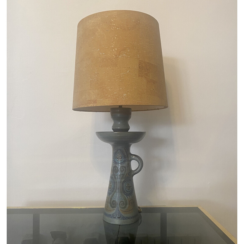 Lampe en céramique vintage par Jean de Lespinasse 1960