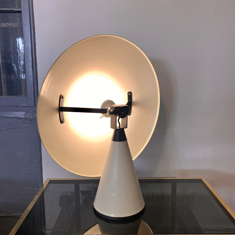 Vintage radar table lamp Martinelli Luce by Elio Martinelli