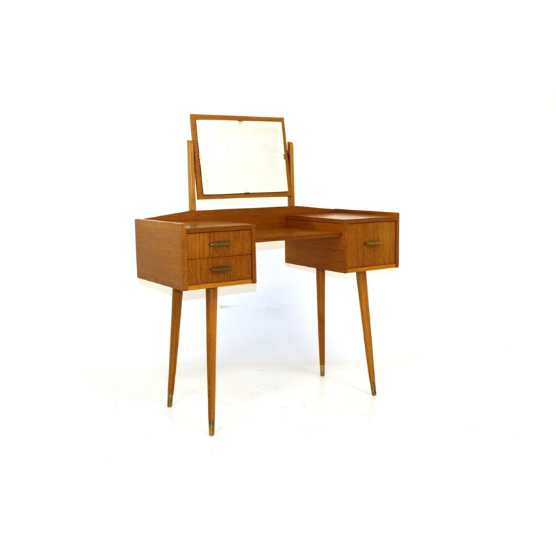 Vintage Swedish oak dressing table, 1960