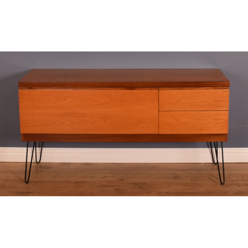 Mid century teak sideboard hairpin legs for White & Newton, 1960s 