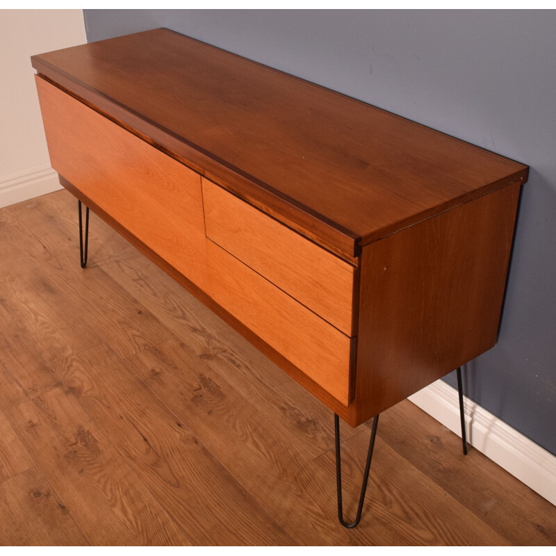 Mid century teak sideboard hairpin legs for White & Newton, 1960s 