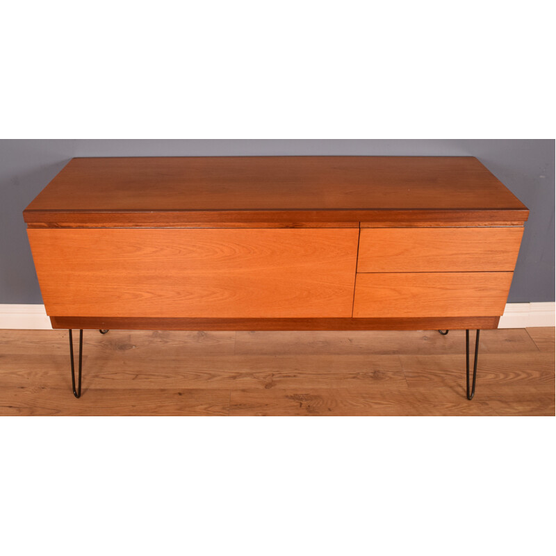 Mid century teak sideboard hairpin legs for White & Newton, 1960s 