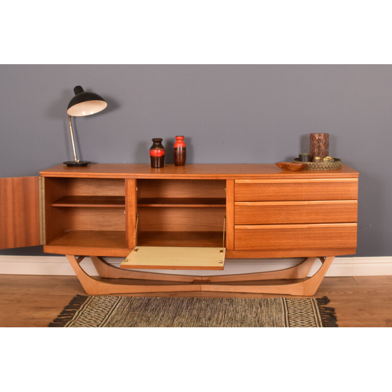 Mid century Teak sideboard X Leg for Beautility, 1960s