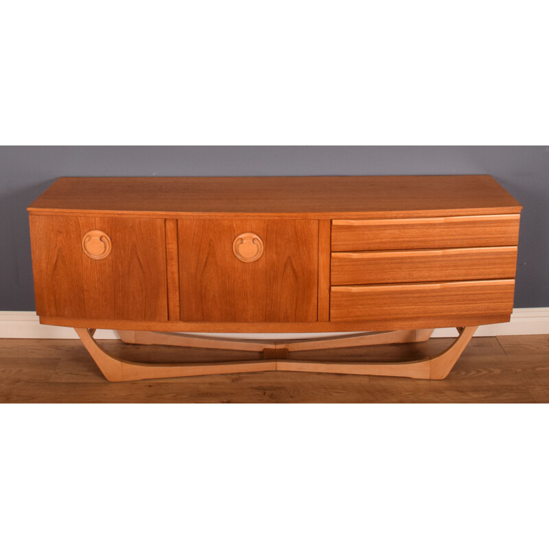 Mid century Teak sideboard X Leg for Beautility, 1960s