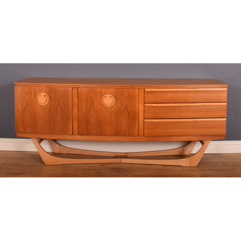 Mid century Teak sideboard X Leg for Beautility, 1960s