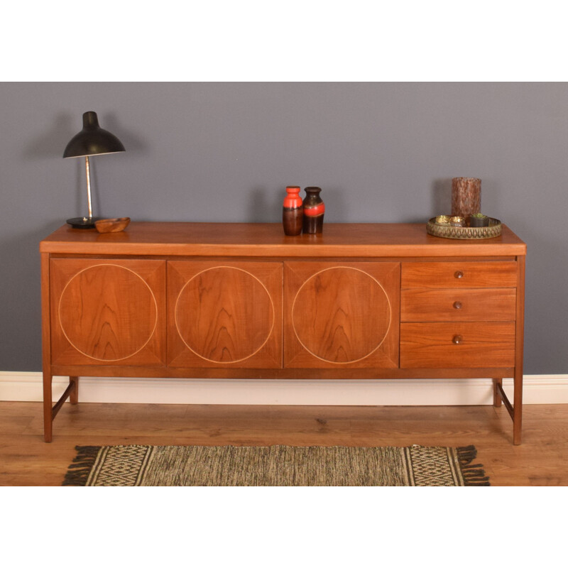 Mid century long sideboard Circle by Nathan, 1960s