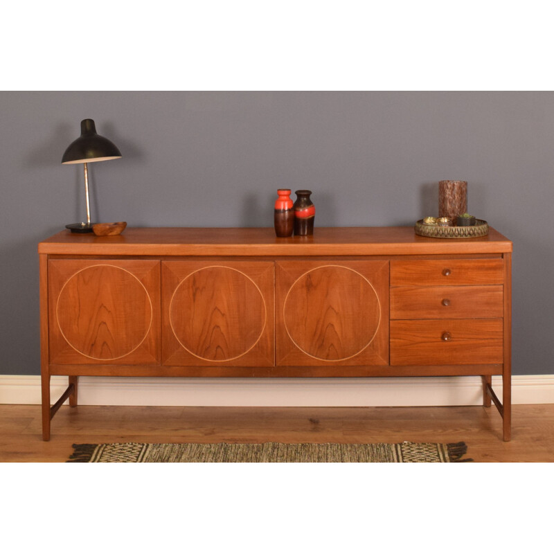 Mid century long sideboard Circle by Nathan, 1960s