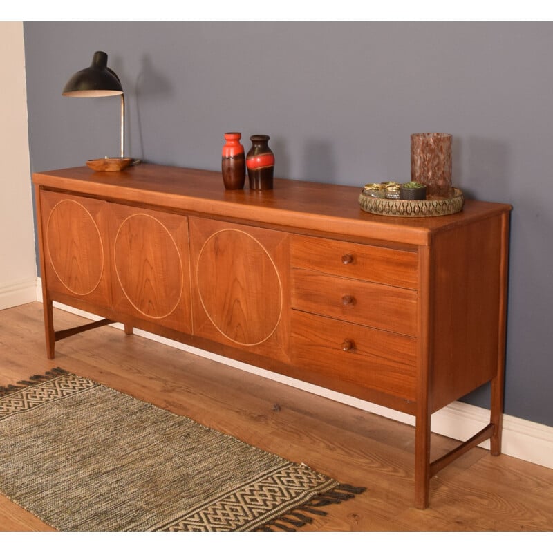 Mid century long sideboard Circle by Nathan, 1960s