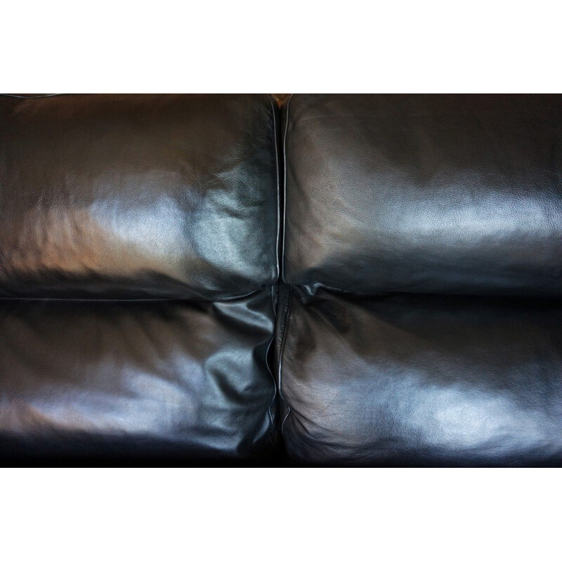 Vintage leather sofa by Tito Agnoli for Poltrona Frau, Italy 1980s