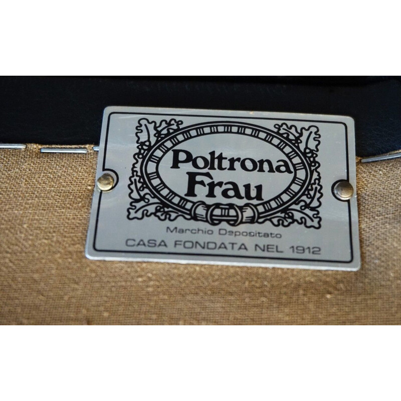 Canapé en cuir vintage de Tito Agnoli pour Poltrona Frau, Italie 1980