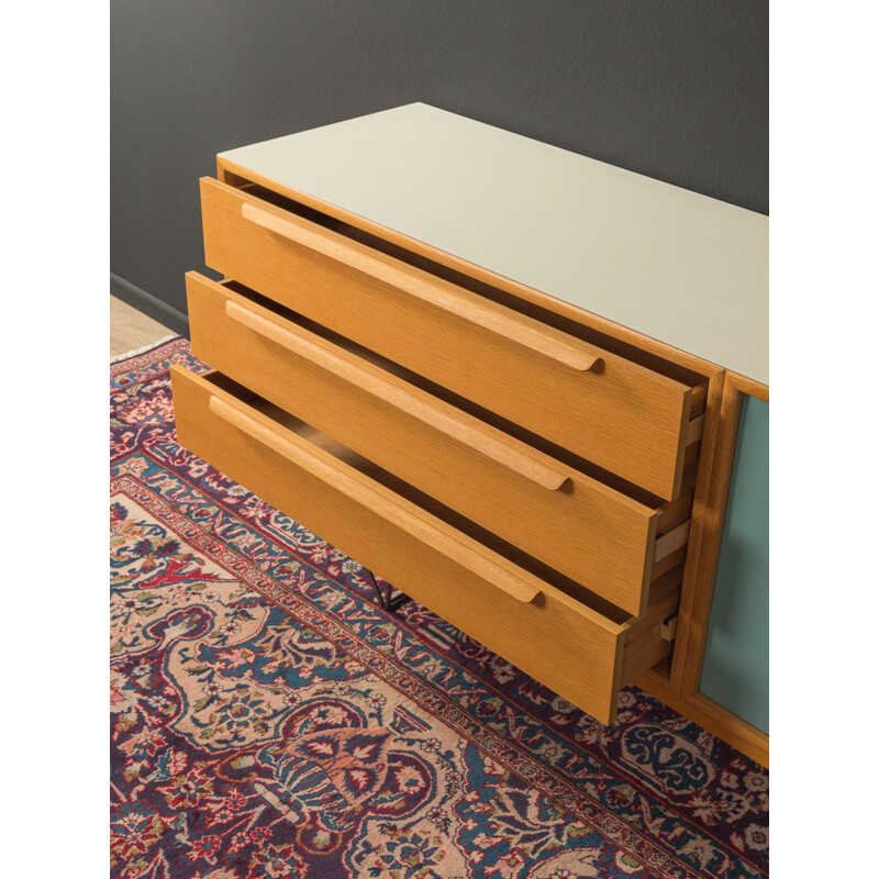 Vintage sideboard in oak veneer with 3 drawers for WK Möbel, 1960s