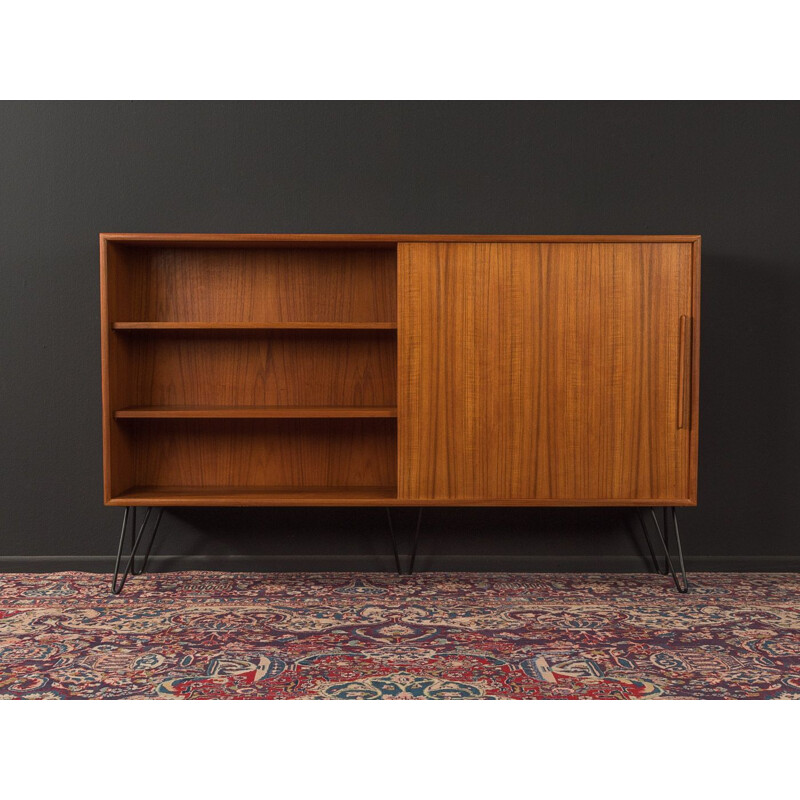 Mid century sideboard in teak veneer with sliding door for WK Möbel, 1960s