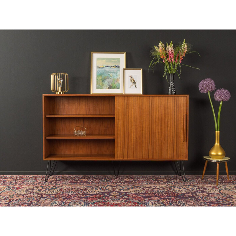 Mid century sideboard in teak veneer with sliding door for WK Möbel, 1960s