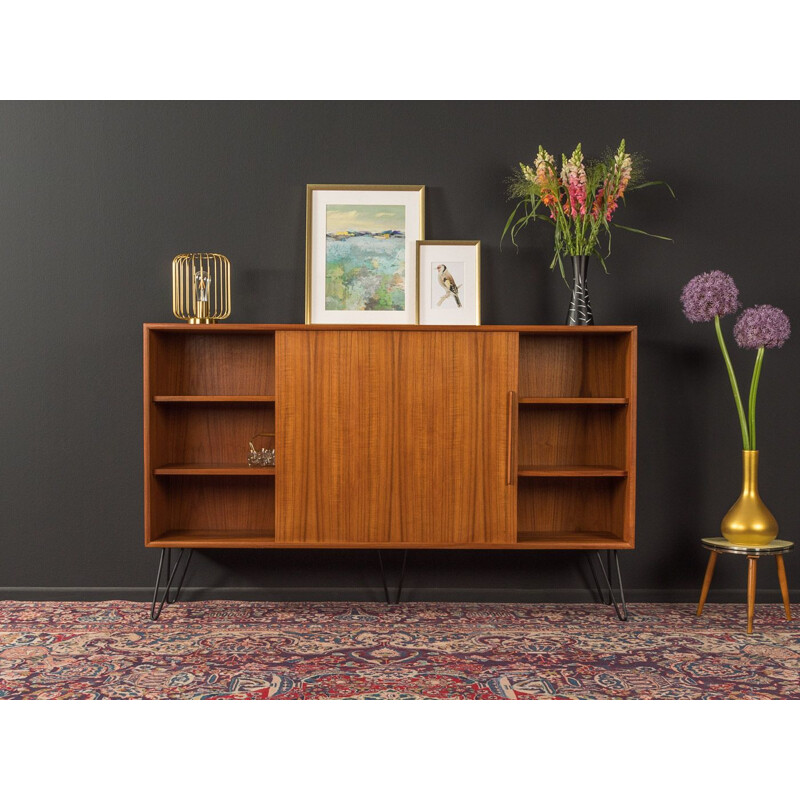 Mid century sideboard in teak veneer with sliding door for WK Möbel, 1960s