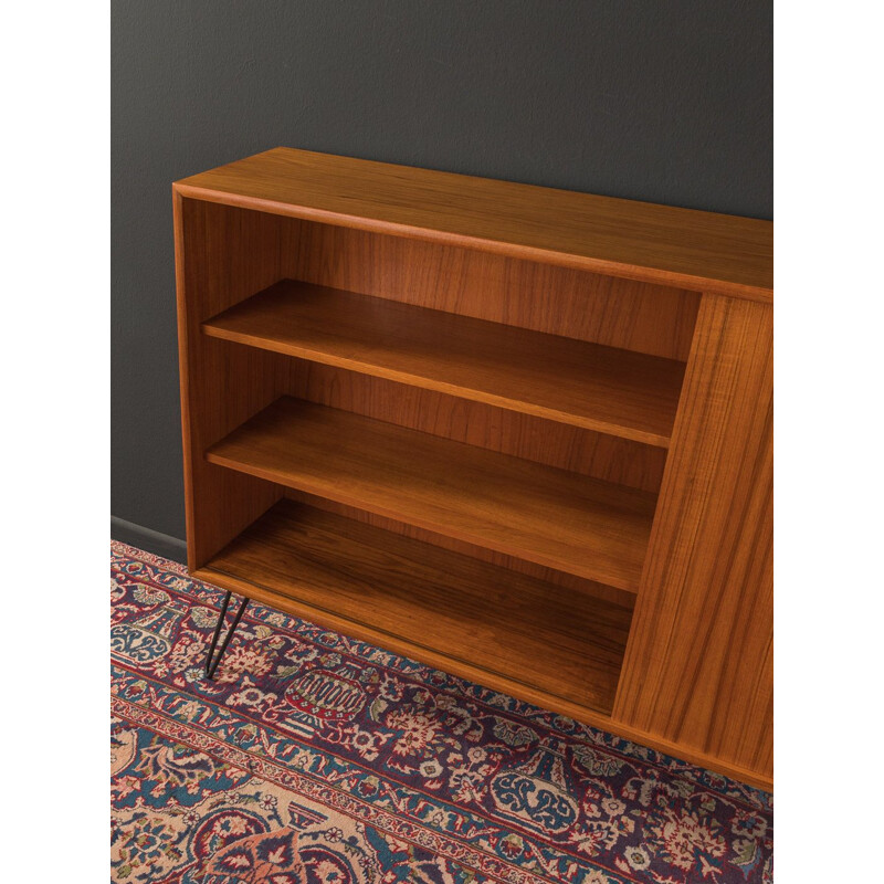 Mid century sideboard in teak veneer with sliding door for WK Möbel, 1960s