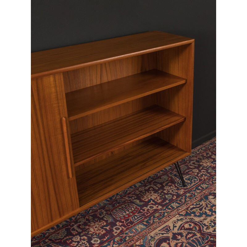 Mid century sideboard in teak veneer with sliding door for WK Möbel, 1960s