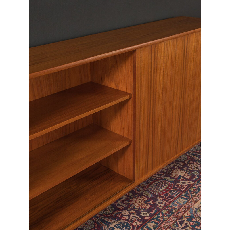 Mid century sideboard in teak veneer with sliding door for WK Möbel, 1960s