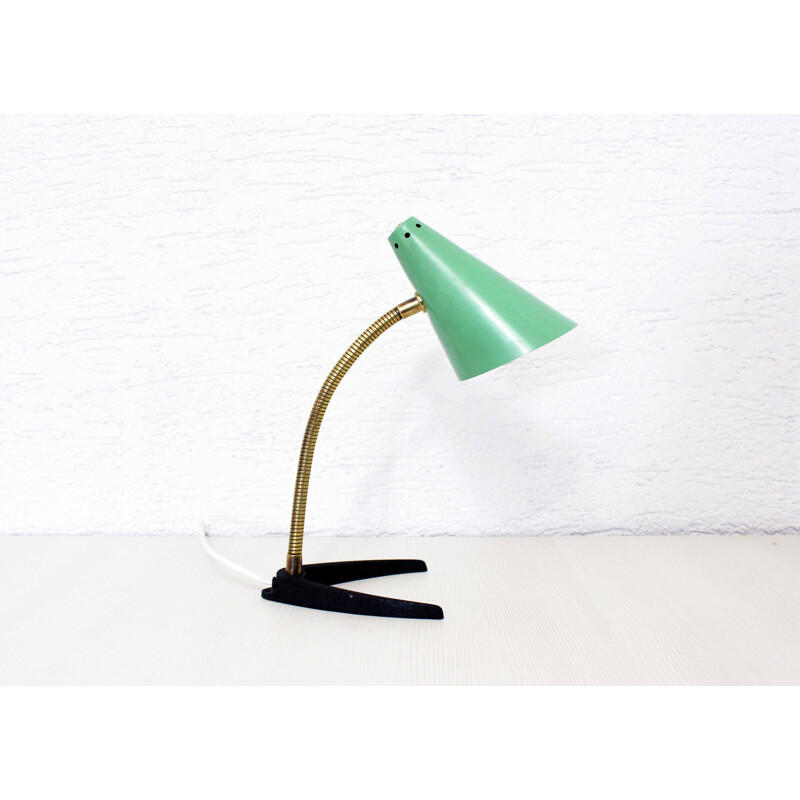 Vintage metal and flexible brass "cocotte" lamp, 1950s