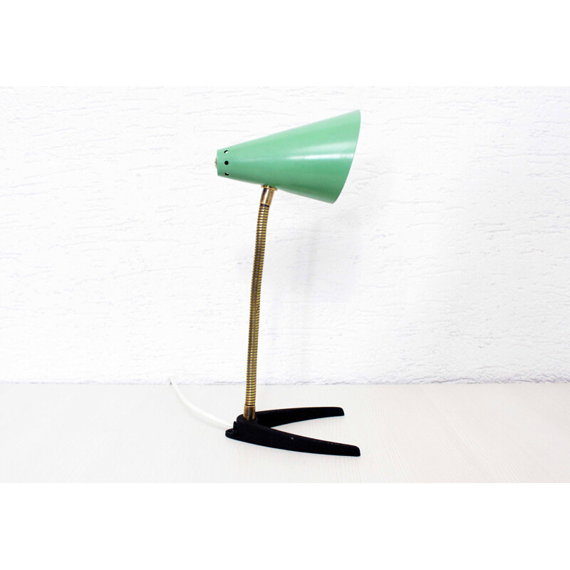 Vintage metal and flexible brass "cocotte" lamp, 1950s