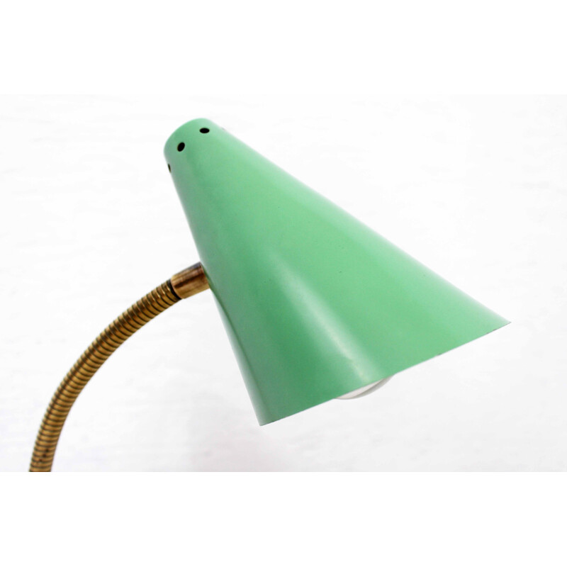 Vintage metal and flexible brass "cocotte" lamp, 1950s