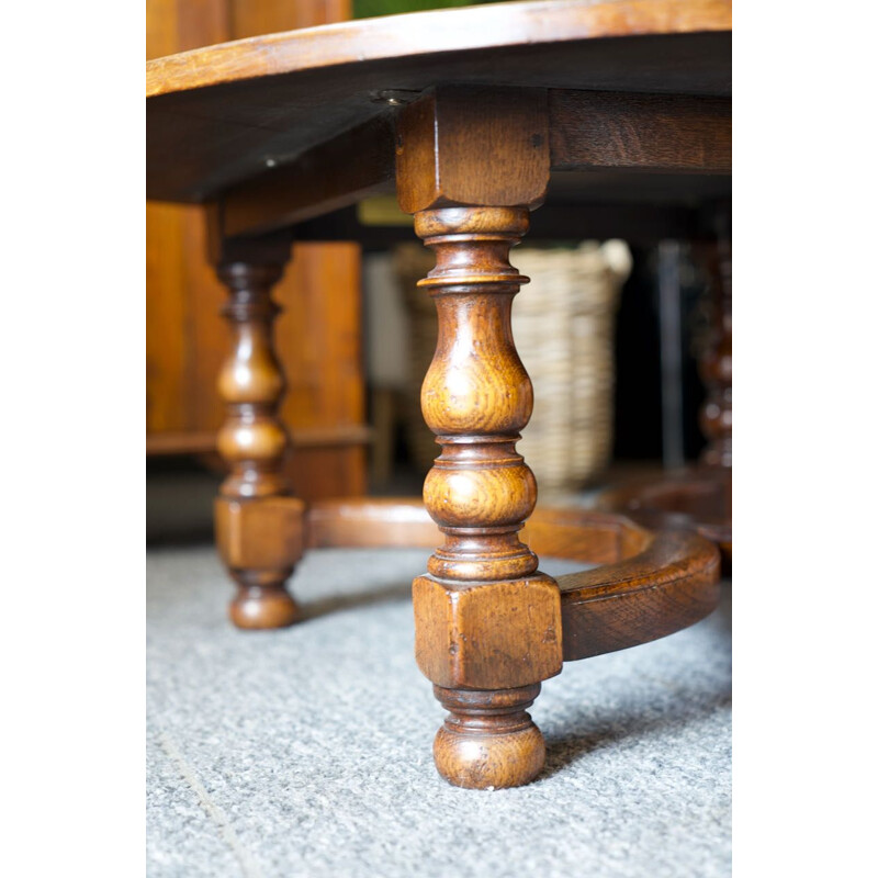 Mid century solid oak circulate coffee table Titchmarsh & Goodwin, 1990s