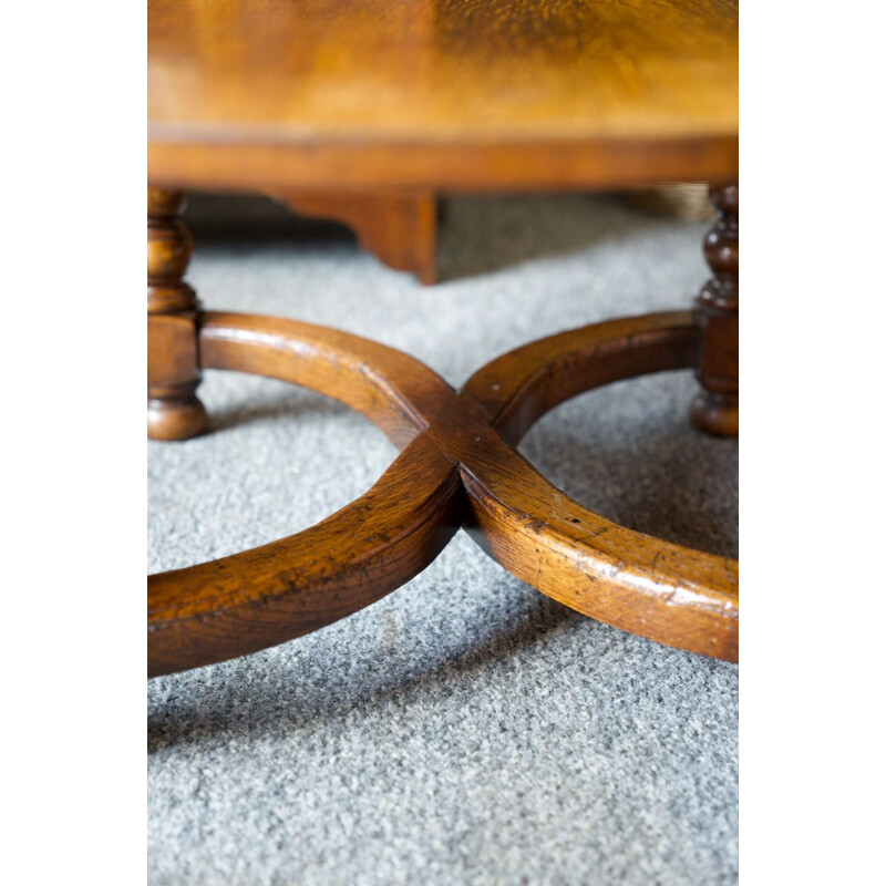 Mid century solid oak circulate coffee table Titchmarsh & Goodwin, 1990s