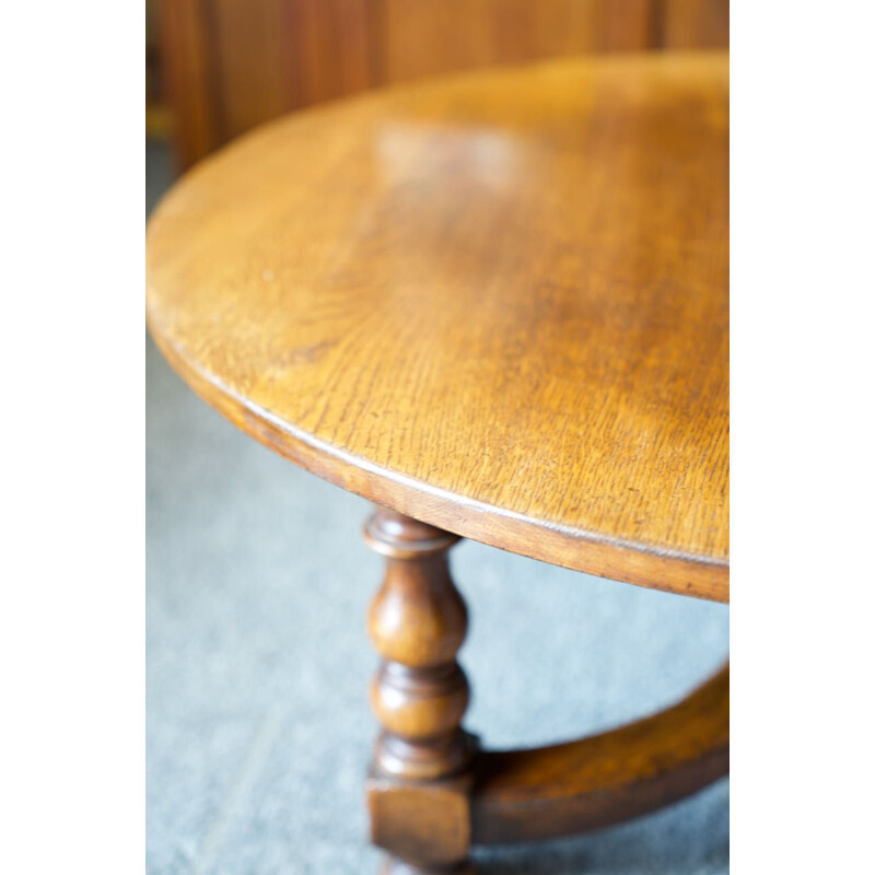 Mid century solid oak circulate coffee table Titchmarsh & Goodwin, 1990s