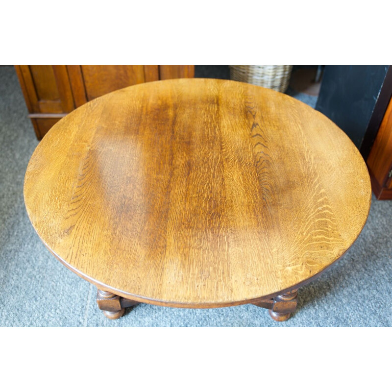 Mid century solid oak circulate coffee table Titchmarsh & Goodwin, 1990s