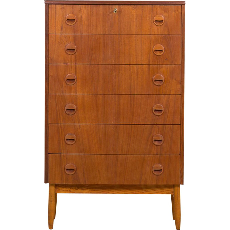 Commode vintage danois en teck par Kai Kristiansen 1960