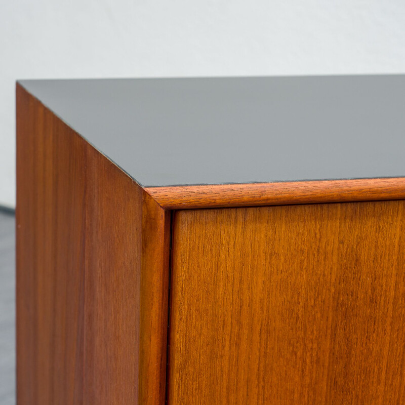 Mid century small sidebaord in teak veneer with 3 drawers, 1960s