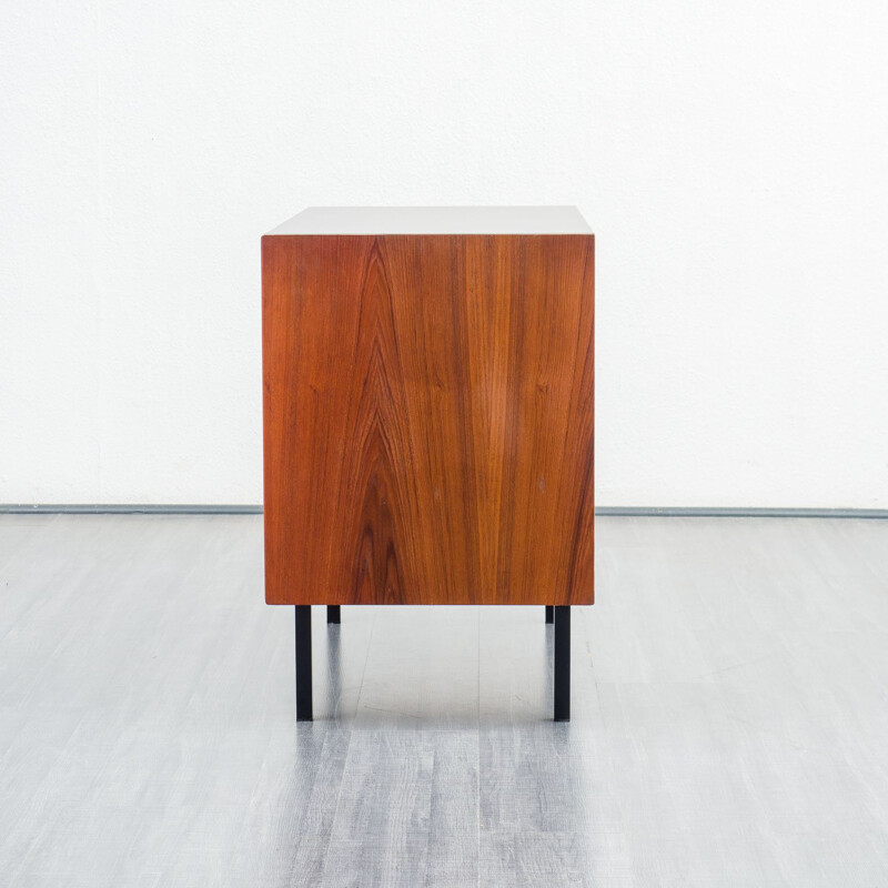 Mid century small sidebaord in teak veneer with 3 drawers, 1960s