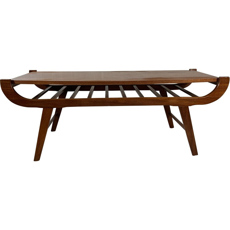 Vintage teak coffee table by Louis Van Teeffelen, 1960s