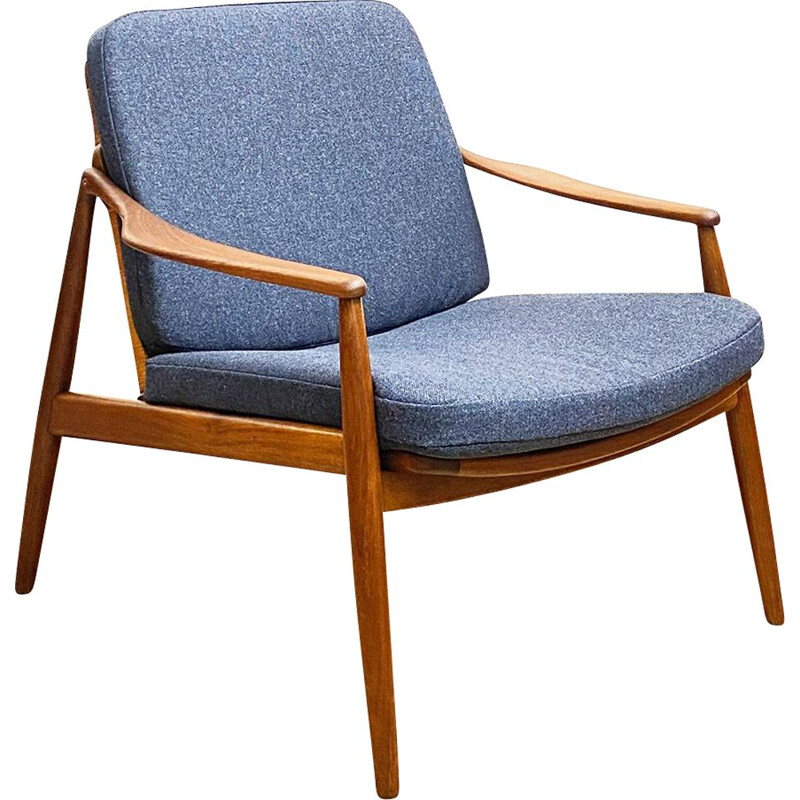 Mid century modern teak easy chair by Hartmut Lohmeyer for Wilkhahn Germany,1950s