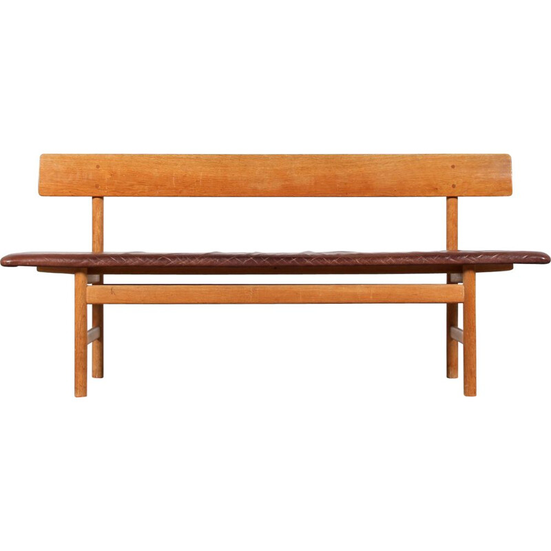 Vintage bench model 3171 by Borge Mogensen for Fredericia, Denmark 1950s