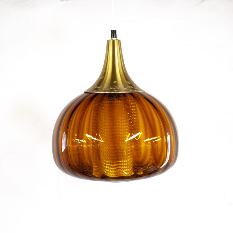 Mid centyury swedish pendant lamp by Carl Fagerlund for Orrefors, 1960s